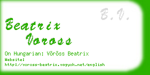 beatrix voross business card