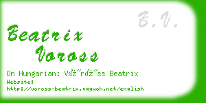 beatrix voross business card